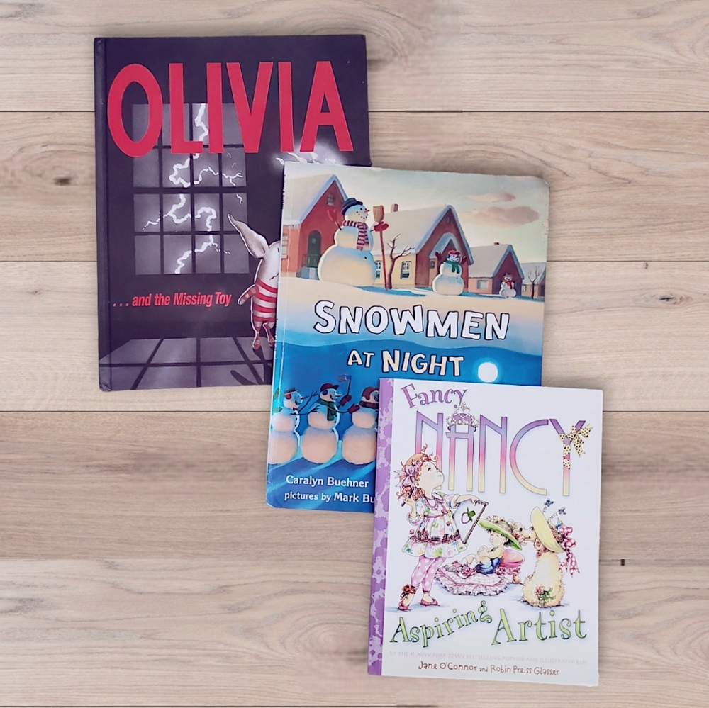 CHILDREN'S BOOK TRIO BUNDLE- #Olivia #Snowmen at Night #Fancy Nancy